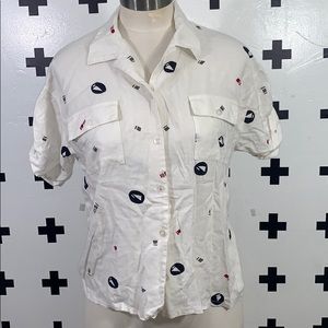 Vintage 80’s JAGO button up top